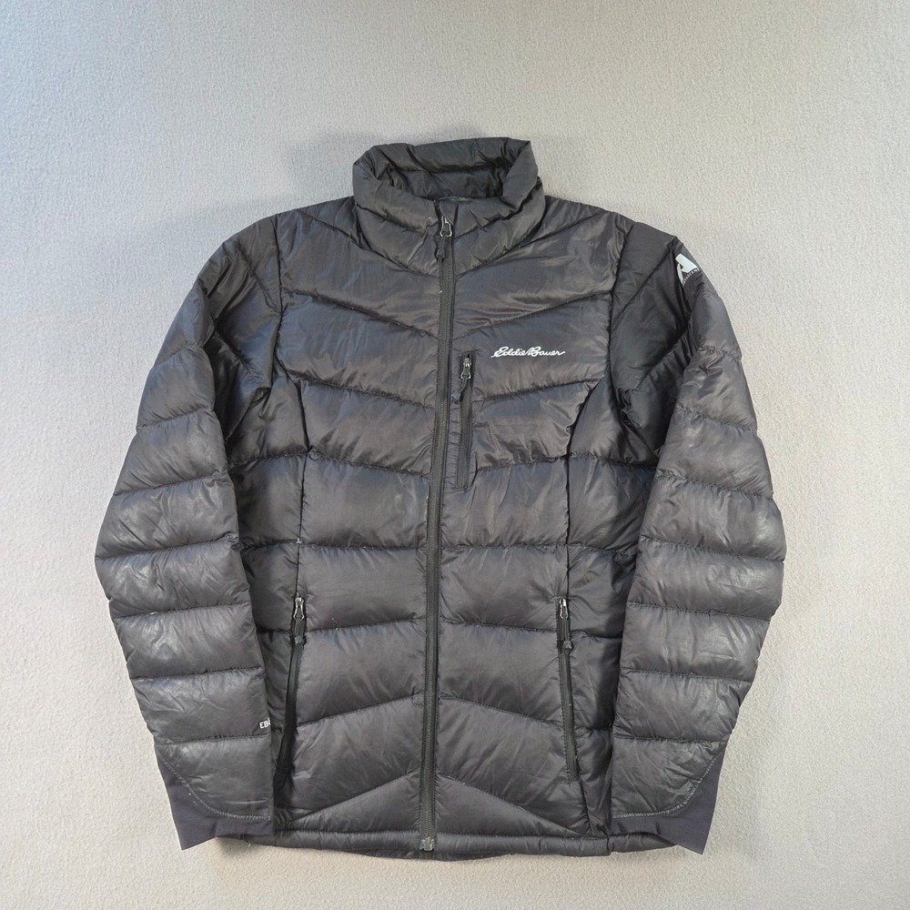 Eddie Bauer Jacket Womens Small Black Puffer First Ascent Down Insulated EB800